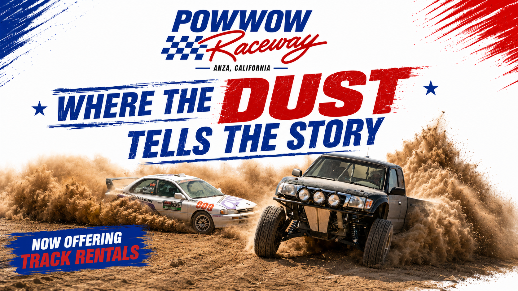Powwow Raceway — Where The Dust Tells The Story. Now Offering Track Rentals.