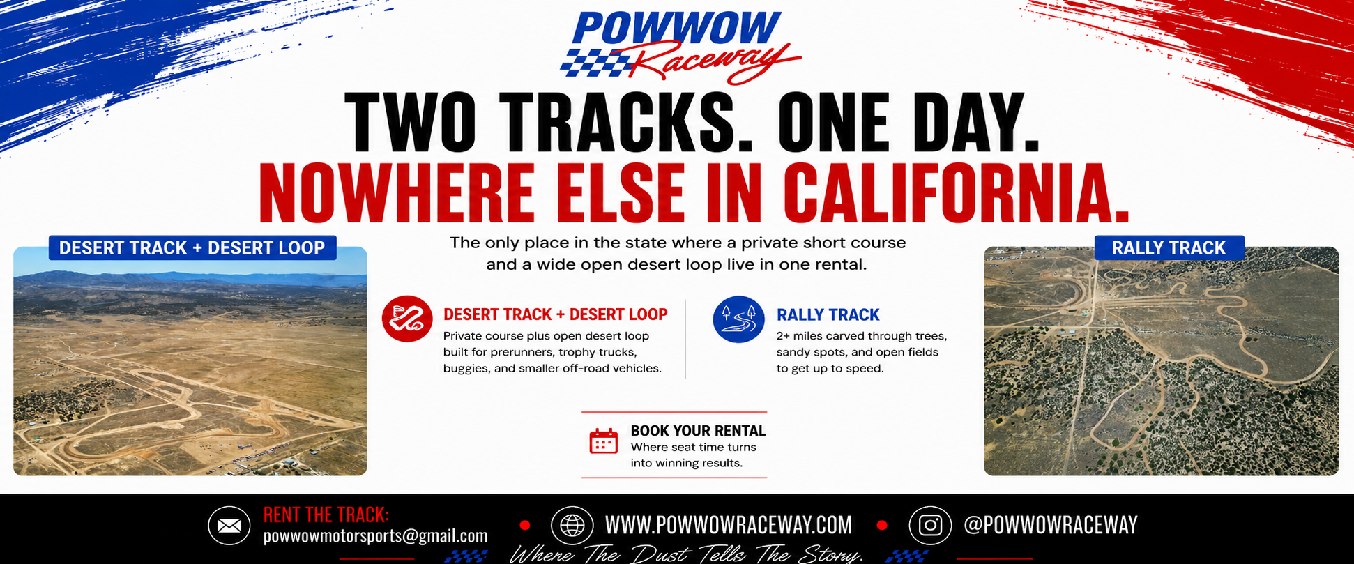 Two Tracks. One Day. Nowhere Else in California. — Powwow Raceway Track Rentals